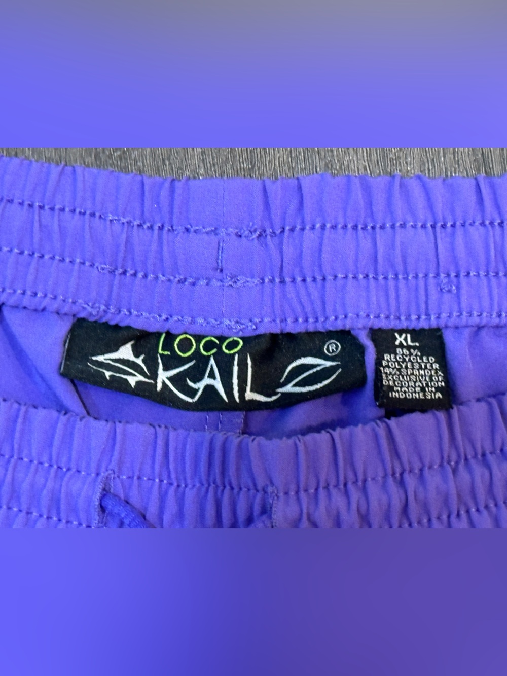Purple Quick Dry Athletic Boat Shorts Drawstring Coastal XL - Picture 4 of 7